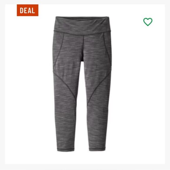 Patagonia Grey Space Dye Performance Workout Centered Crops Leggings Medium - Picture 2 of 11